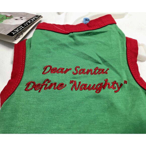 Zack & Zoey Dog Sweater Pullover XXS Dear Santa Define Naughty NWT - Picture 3 of 8